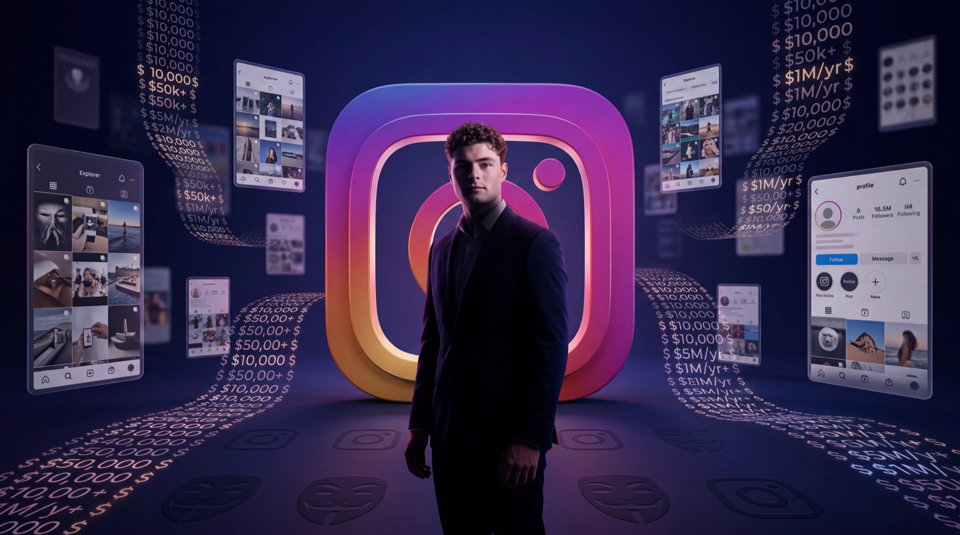 Arnas Gintalas presenting the live Instagram income masterclass on Zoom